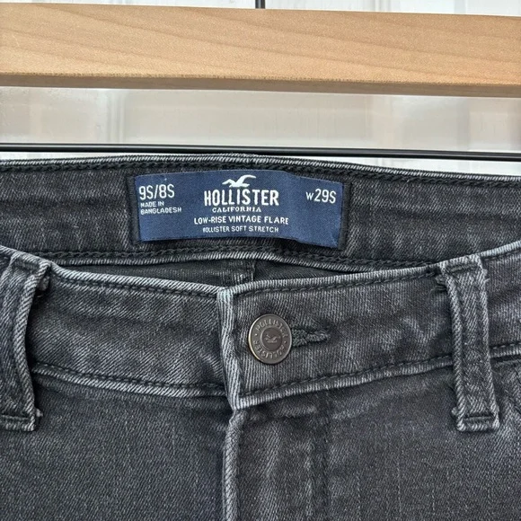 Black Vintage Flare Jeans | Hollister 9/8S - Picture 5 of 10